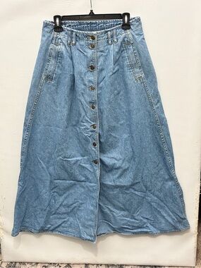 Vintage Liz Claiborne High Waist Jean Maxi Skirt Medium